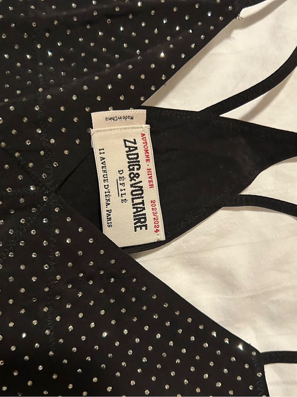 Zadig and Voltaire Black with gold Polka Dot Slip Dress.. MSRP $858. - Picture 5 of 7